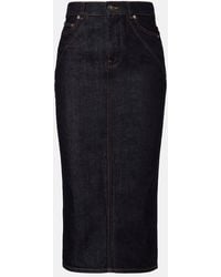 Givenchy - Denim Midi Skirt - Lyst