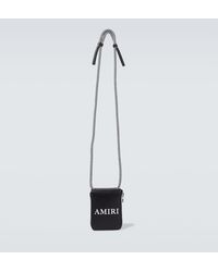 Amiri - Logo Leather Crossbody Bag - Lyst
