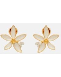 Oscar de la Renta - Blossom Enamel Earrings - Lyst