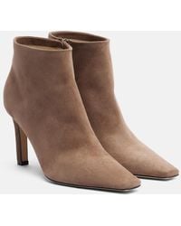 The Row - Carla Suede Ankle Boots - Lyst