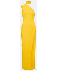Monot - Asymmetric Crepe Maxi Dress - Lyst