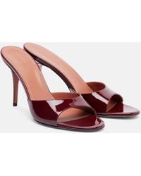 AMINA MUADDI - Elodie 90 Patent Leather Mules - Lyst