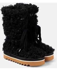 Stella McCartney - Schneestiefel Elyse Aus Faux Fur - Lyst