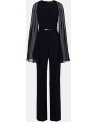 Max Mara - Vertice Caped Cady Jumpsuit - Lyst