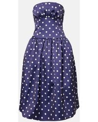 Self-Portrait - Polka-Dot Strapless Cocktail Dress - Lyst