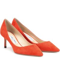 Jimmy Choo Salones Romy 60 de gamuza - Rojo