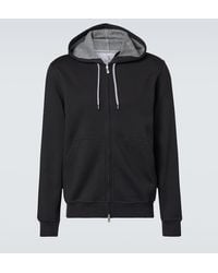 Brunello Cucinelli - Sweat-Shirt A Capuche En Coton Melange - Lyst