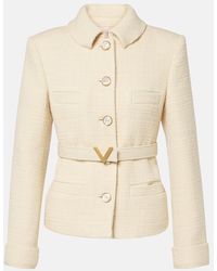 Valentino - Wool-Blend Tweed Jacket - Lyst