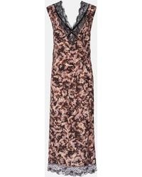 Dries Van Noten - Abito Midi Con Pizzo Floreale - Lyst