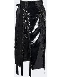 Simone Rocha - Falda Midi De Encaje Con Lentejuelas - Lyst