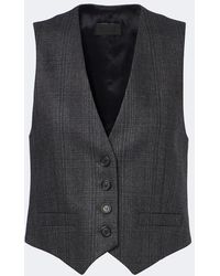 Nili Lotan - Ismael Checked Wool And Cashmere Vest - Lyst