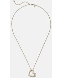 Sydney Evan - Fluted Heart 14Kt Pendant Necklace With Diamonds - Lyst