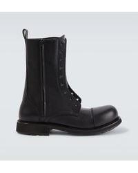 Balenciaga - Bikerstiefel Truck Aus Leder - Lyst