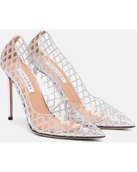 Aquazzura - Lumiere 105 Embellished Pvc Pumps - Lyst