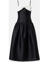 Self-Portrait - Midikleid Aus Taft - Lyst