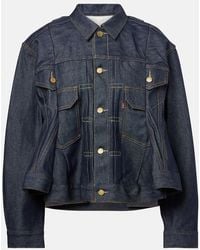 Sacai - X Levi's Jeansjacke - Lyst