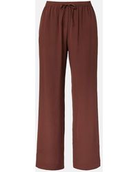 Asceno - Aurelia Silk Crepe Wide-Leg Pants - Lyst