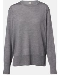 TOTEME - Wool And Silk Sweater - Lyst