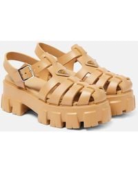 Prada - Sandalias De Pescador Monolith Con Plataforma - Lyst