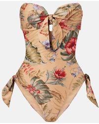 Zimmermann - Bedruckter Badeanzug Coco - Lyst