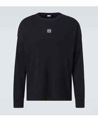 Loewe - Anagram Ribbed-Knit Cotton T-Shirt - Lyst