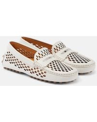 Tod's - Gommino Cutout Leather Driving Shoes - Lyst