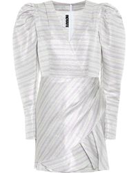 ROTATE BIRGER CHRISTENSEN Gestreiftes Kleid - Mettallic