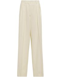 The Row Igor High-rise Wide-leg Silk-blend Trousers - Multicolour