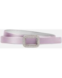 Roger Vivier - Viv' Choc Embellished Satin Belt - Lyst