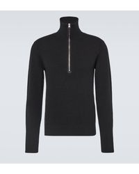 Tom Ford - Wool And Cashmere-blend Half-zip Sweater - Lyst