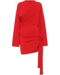 Balenciaga Wickelkleid Tab aus Jersey - Rot
