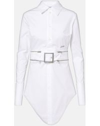 Jean Paul Gaultier - Belted Cotton-Blend Shirt Dress - Lyst