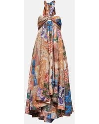 Zimmermann - Devi Paisley-print Halterneck Dress - Lyst