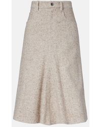 Brunello Cucinelli - Midirock Monili Aus Einem Wollgemisch - Lyst