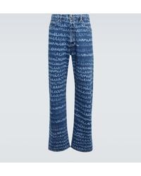 Marni - Printed Straight-leg Jeans - Lyst