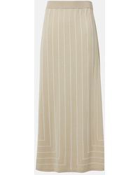 JOSEPH - Striped Cotton And Silk Maxi Skirt - Lyst