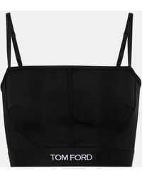 Tom Ford - Logo Underband Cotton Bralette - Lyst