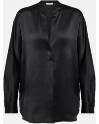 Vince - Silk Satin Blouse - Lyst