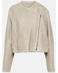 Isabel Marant - Ostya Shearling-Lined Leather Jacket - Lyst