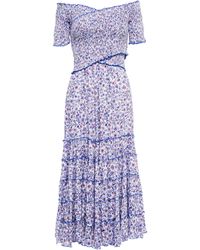 Damen Bekleidung Kleider Freizeitkleider und lange Kleider Poupette Baumwolle Bedrucktes Minikleid Clara in Blau 