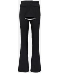 Courreges - Cutout Wool-Blend Flared Pants - Lyst