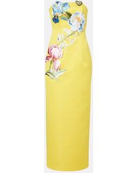 LEO LIN - Rayna Floral-Applique Bustier Dress - Lyst