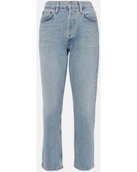Agolde - Riley High-Rise Cropped Straight Jeans - Lyst