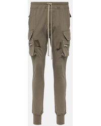 Rick Owens - High-Rise Cotton Skinny Cargo Pants - Lyst