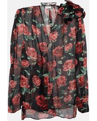 Magda Butrym - Bedruckte Bluse Aus Seide - Lyst