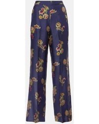 Etro - Palazzo-Hose Aus Seide - Lyst