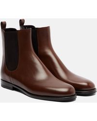 Manolo Blahnik - Chelsa Leather Chelsea Boots - Lyst