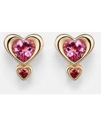 Roxanne First - 14Kt Single Earring With Tourmaline And Garnet - Lyst
