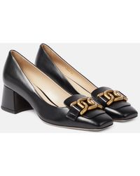Tod's - Logo Leather Pumps - Lyst