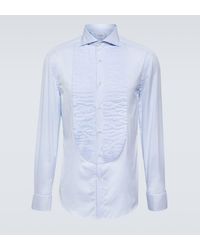 Brunello Cucinelli - Bib-Front Cotton Shirt - Lyst